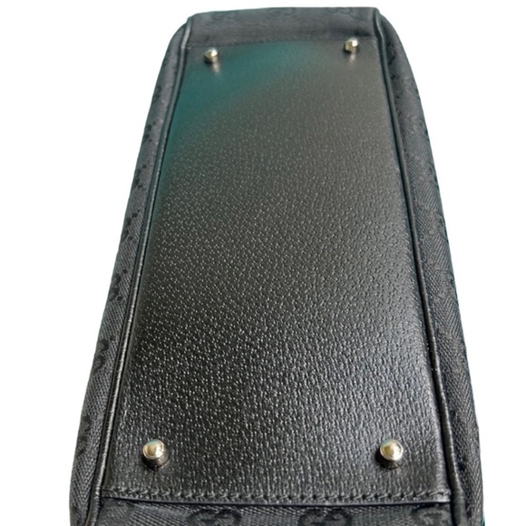 Gucci Satchel Shoulder Bag Black Limited Edition Rare Like New GG Vintage - Picture 12 of 16